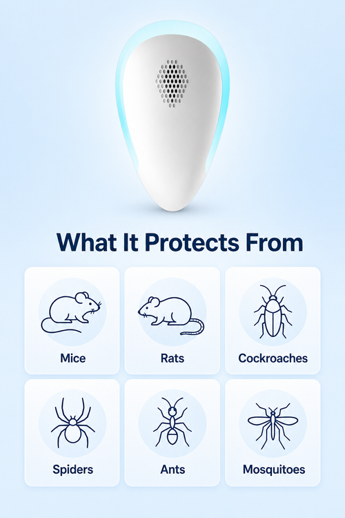 PestGuard™ — Ultrasonic Pest Repeller, Next-Gen Technology